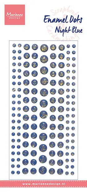 Marianne Design Enamel Dots - Night Blue Glitter 1