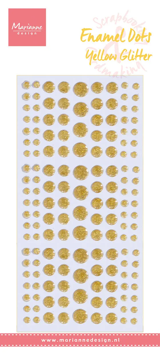 Marianne Design Enamel Dots - Yellow Glitter 1