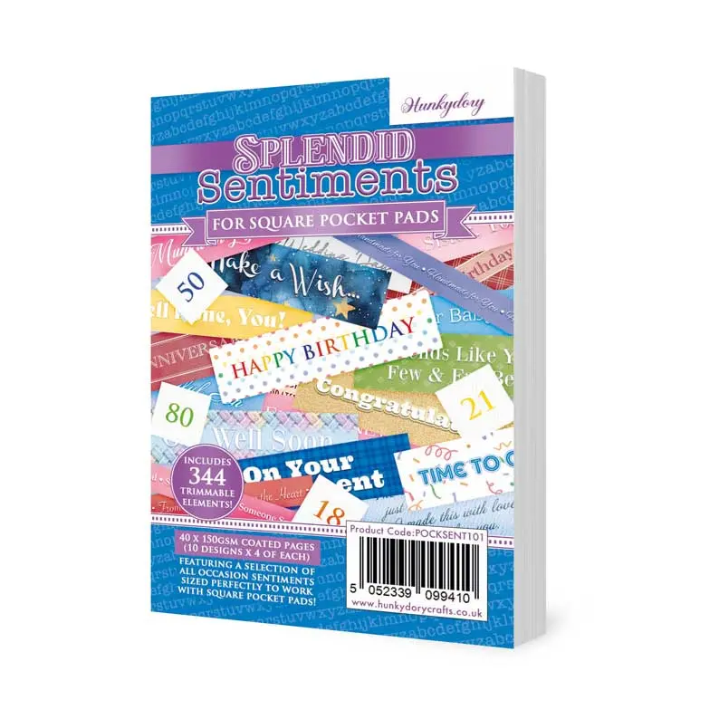 Splendid Sentiments For Square Pocket Pads 1