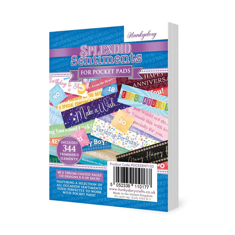 Splendid Sentiments For Pocket Pads 1