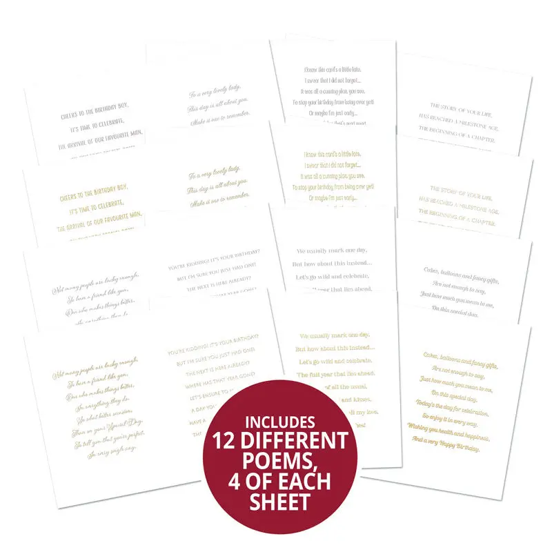 Perfect Verses Foiled Paper Pad - Birthdays 2
