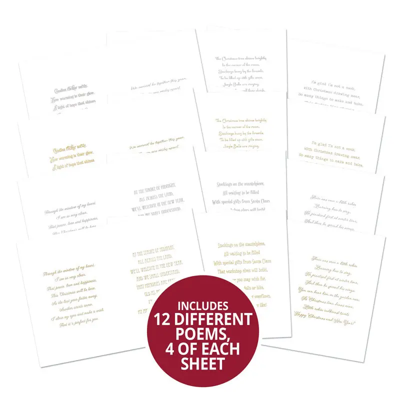 Perfect Poetry Foiled Paper Pad - Christmas 2