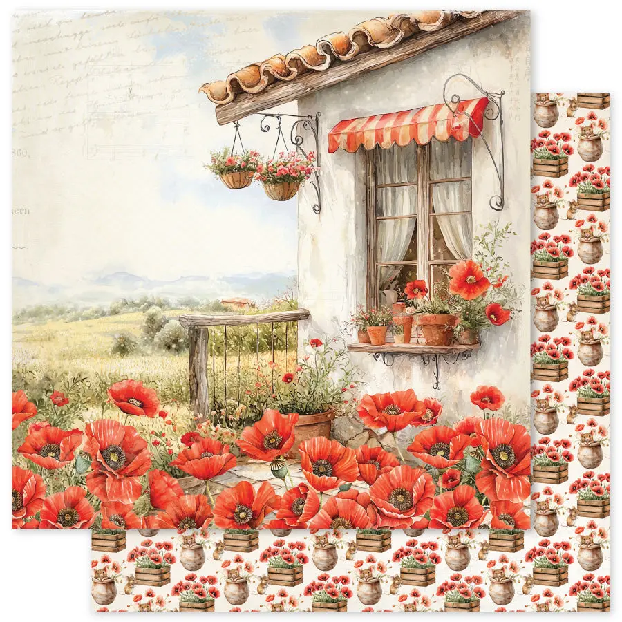 Poppy Garden B 12 X 12 Paper (12 Pc Bulk Pack) 34626 1