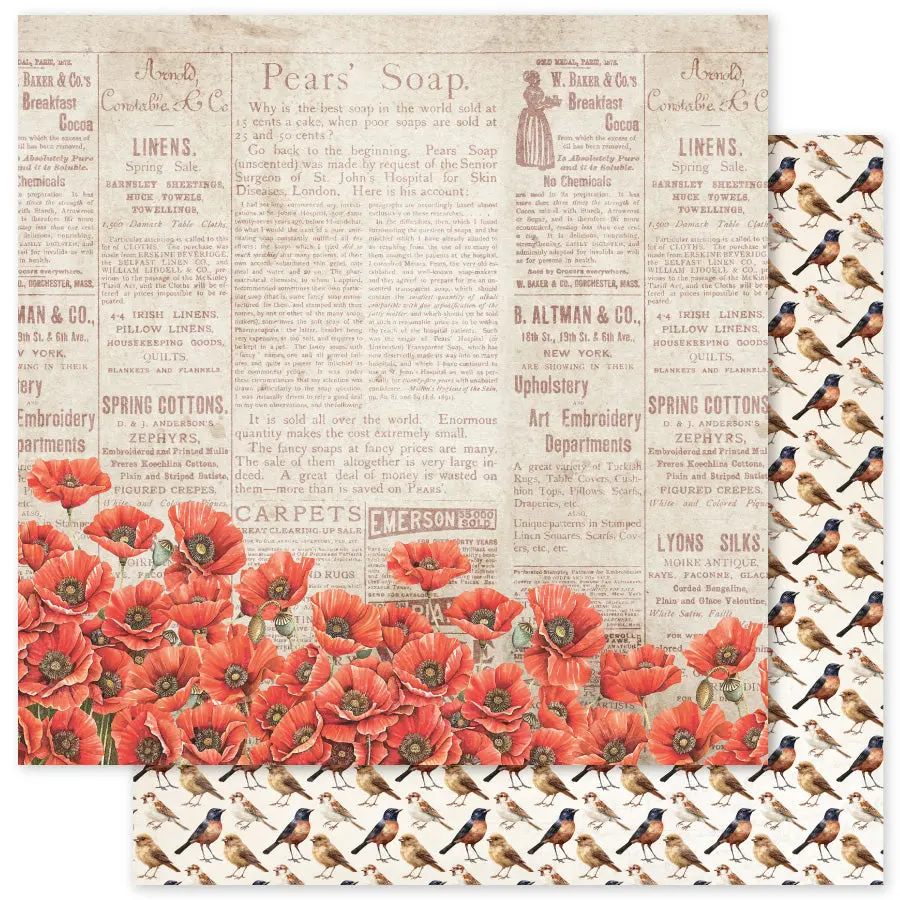 Poppy Garden D 12 X 12 Paper (12 Pc Bulk Pack) 34632 1