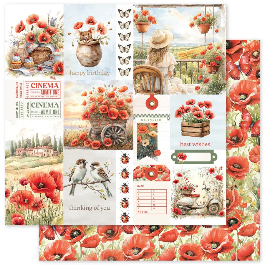 Poppy Garden E 12 X 12 Paper (12 Pc Bulk Pack) 34635 1