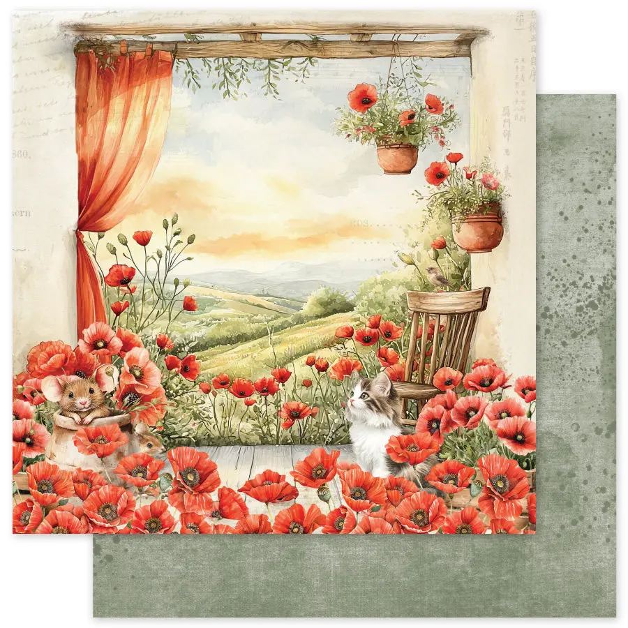 Poppy Garden F 12 X 12 Paper (12 Pc Bulk Pack) 34638 1
