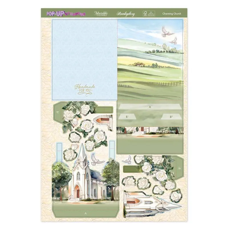 Pop-Up Stepper Cards - Charming Church 1
