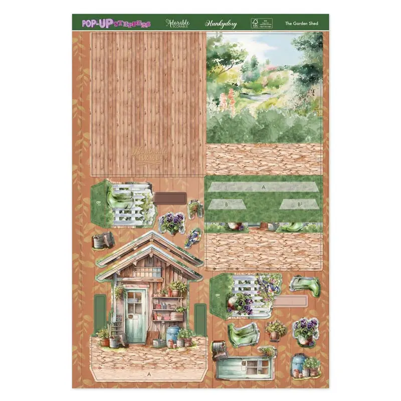 Pop-Up Stepper Cards - The Garden Shed 1