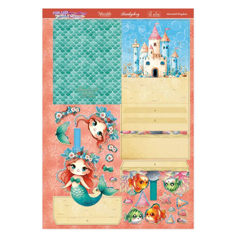 Pop-Up Stepper Card - Mermaid Kingdom 1