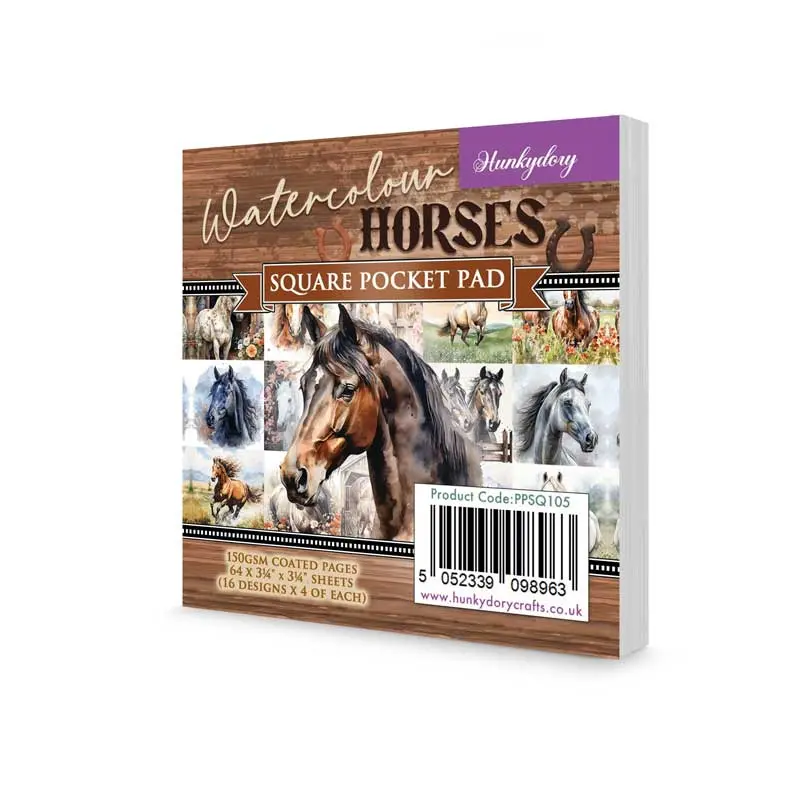 Watercolour Horses Pocket Pad 1