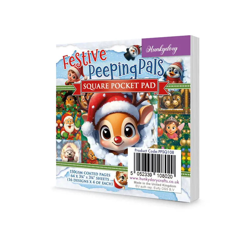 Festive Peeping Pals Square Pocket Pad 1