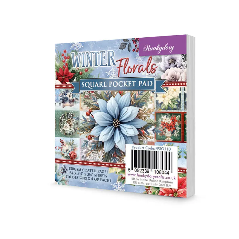Winter Florals Square Pocket Pad 1