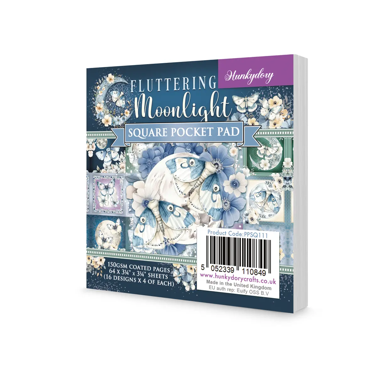 Fluttering Moonlight Square Pocket Pad 1