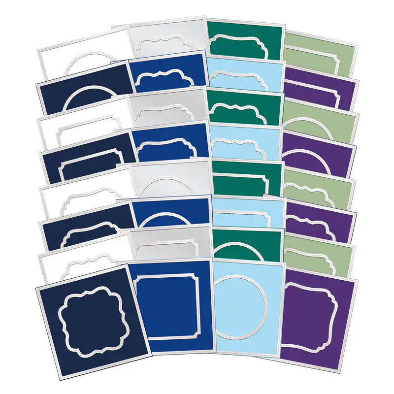 Festive Square Pocket Pad Apertures - Stunning Silver 1