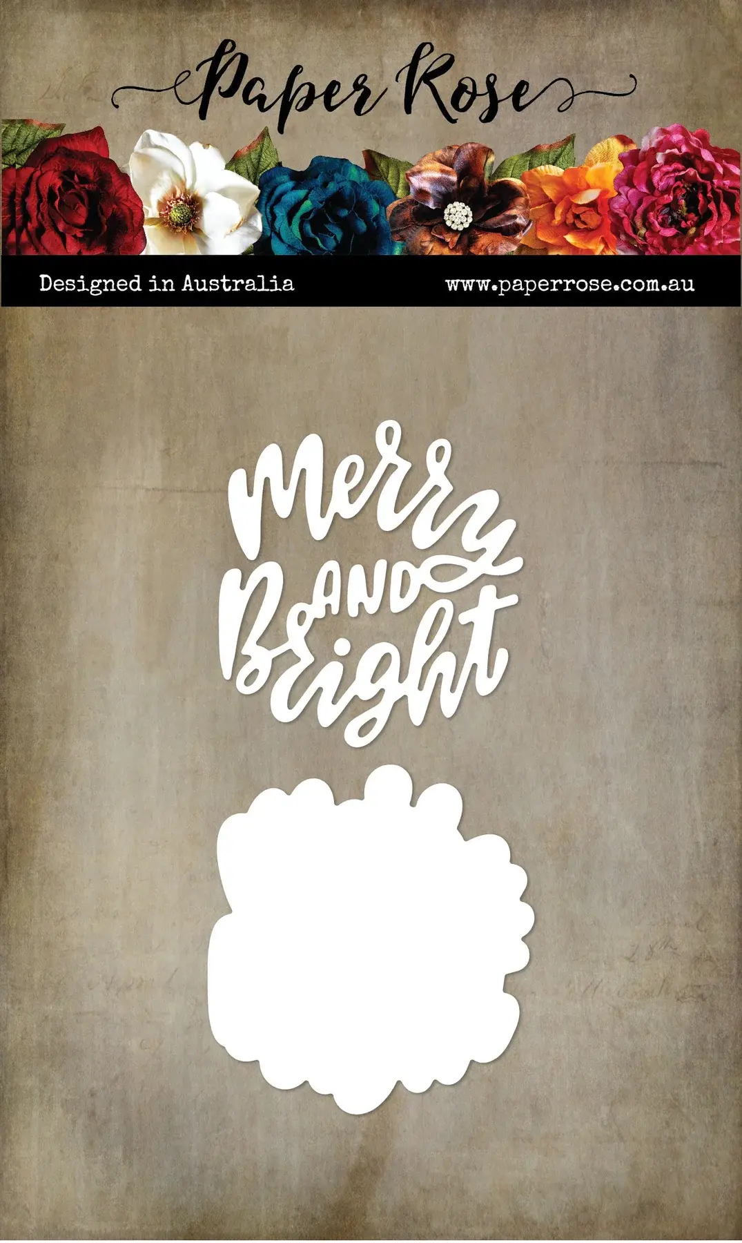 Merry And Bright Layered Script Metal Cutting Die 30219 1