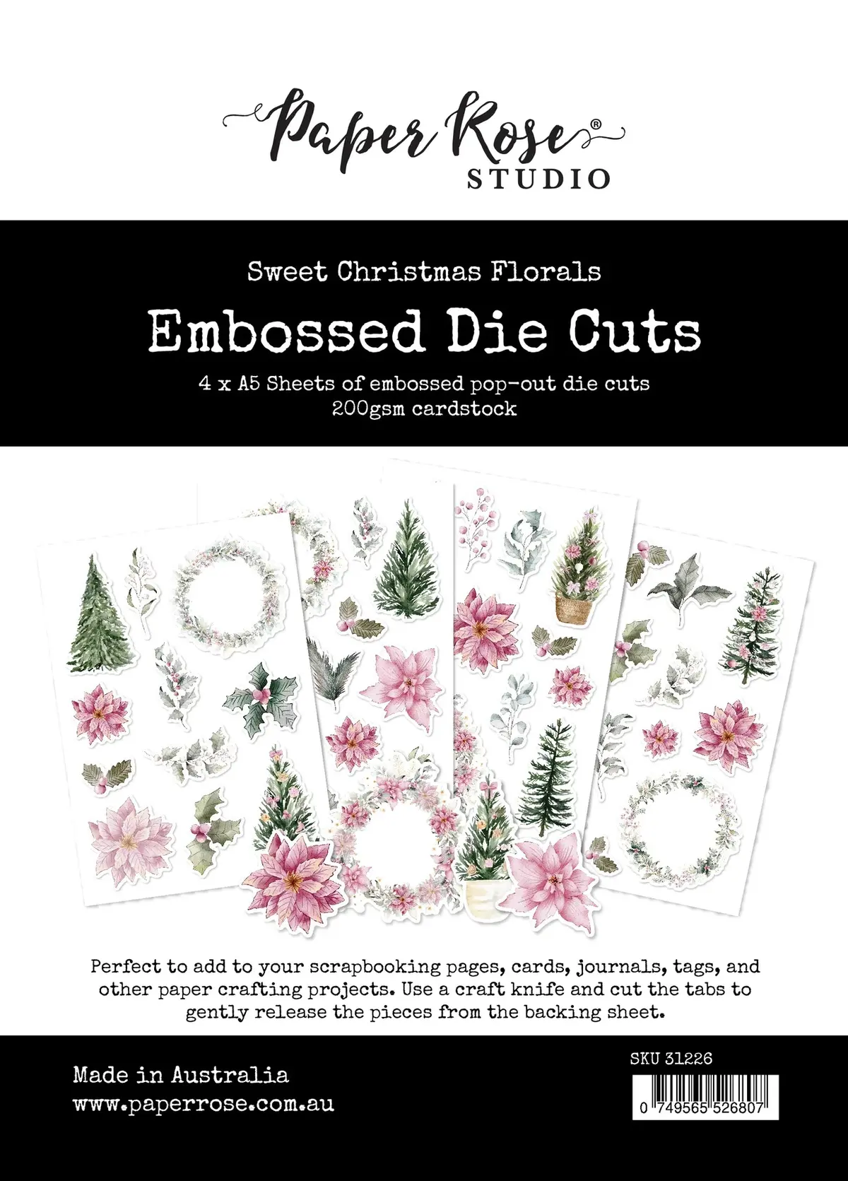 Sweet Christmas Treats Florals Embossed Die Cuts 31226 1