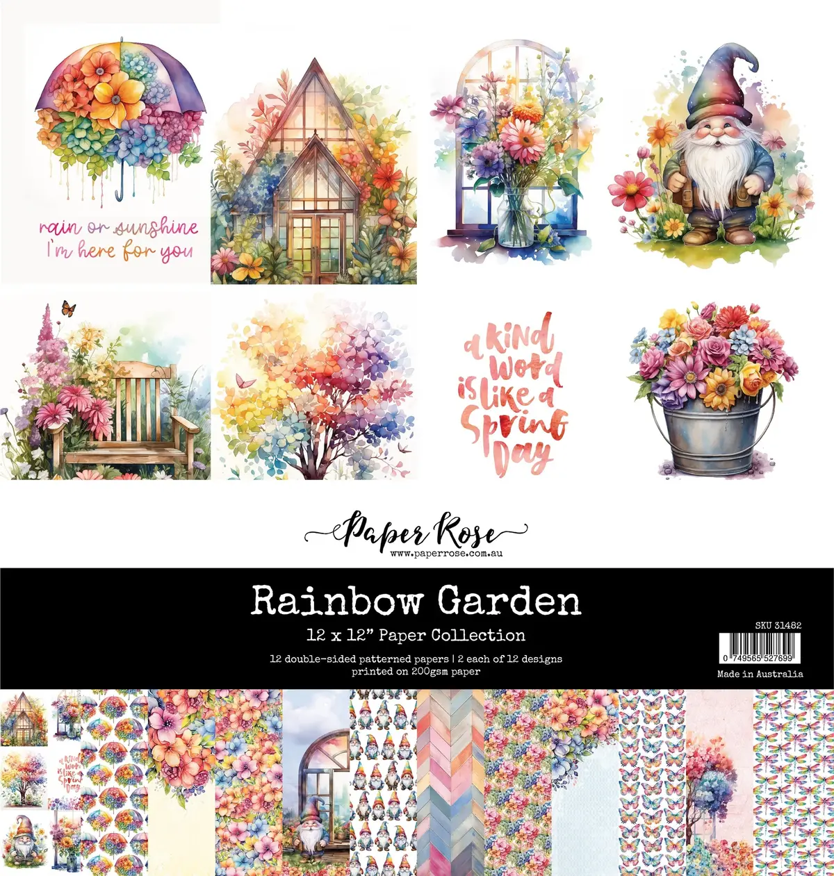 Rainbow Garden 12X12 Paper Collection 31482 1