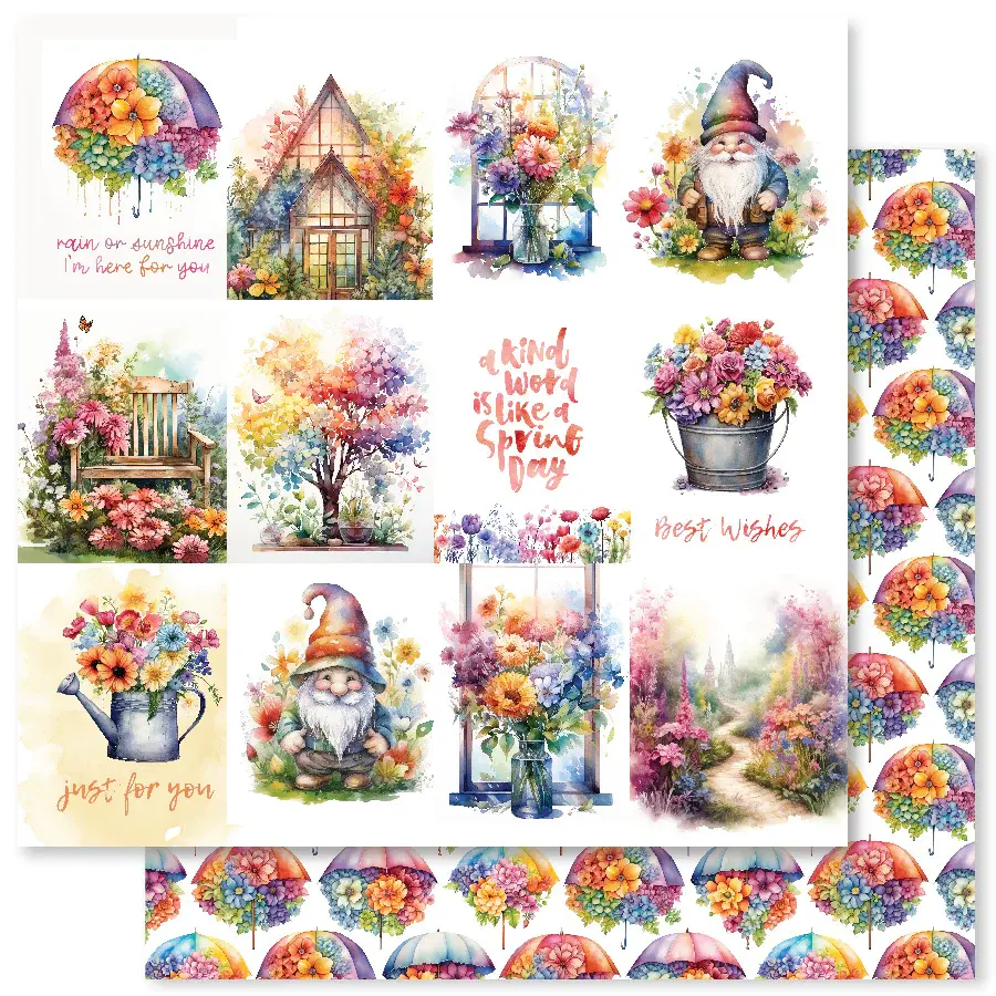 Rainbow Garden A 12X12 Paper (12Pc Bulk Pack) 31485 1