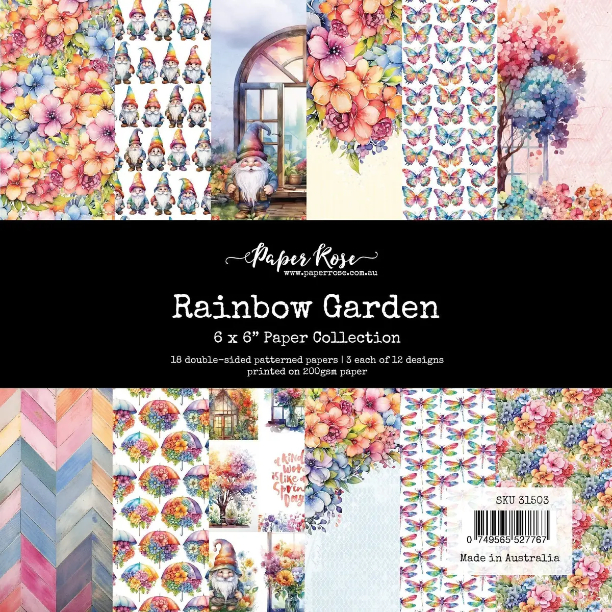 Rainbow Garden 6X6 Paper Collection 31503 1