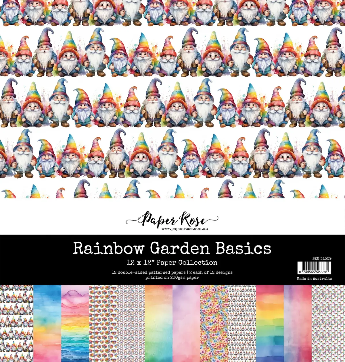 Rainbow Garden Basics 12X12 Paper Collection 31509 1