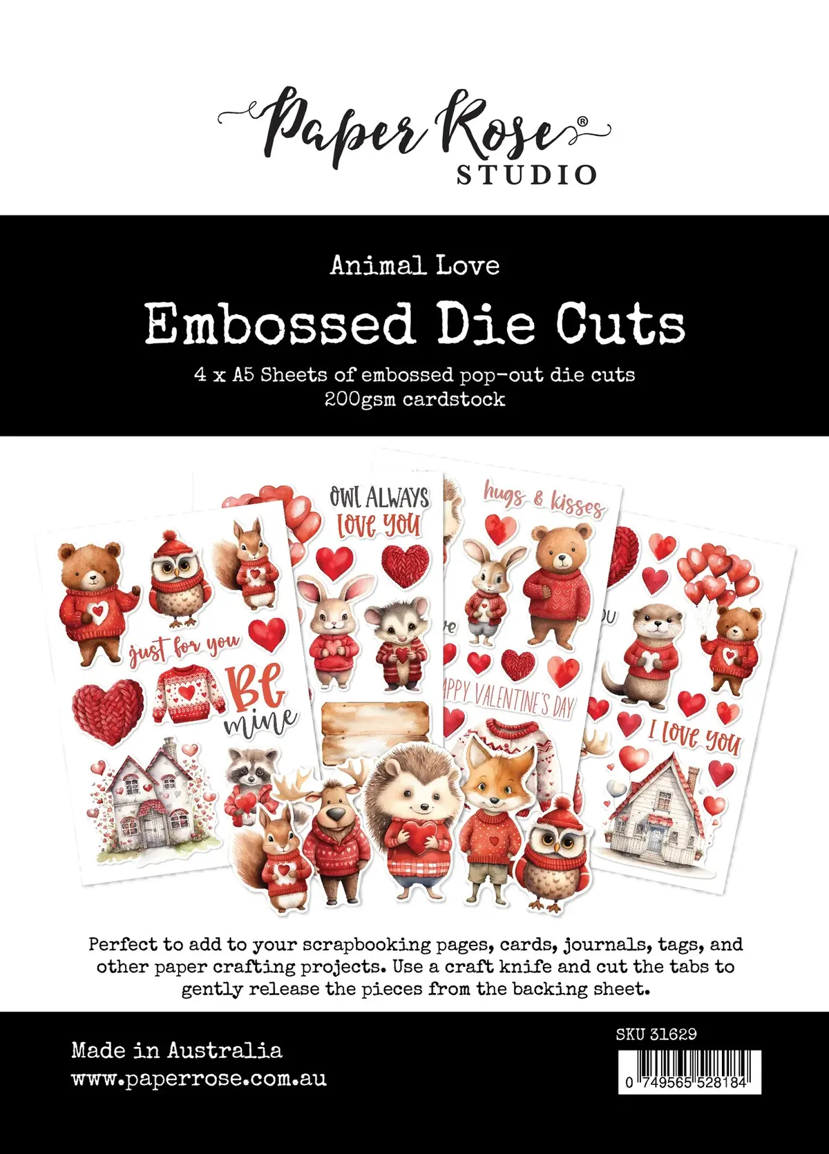 Animal Love Embossed Die Cuts 31629 1