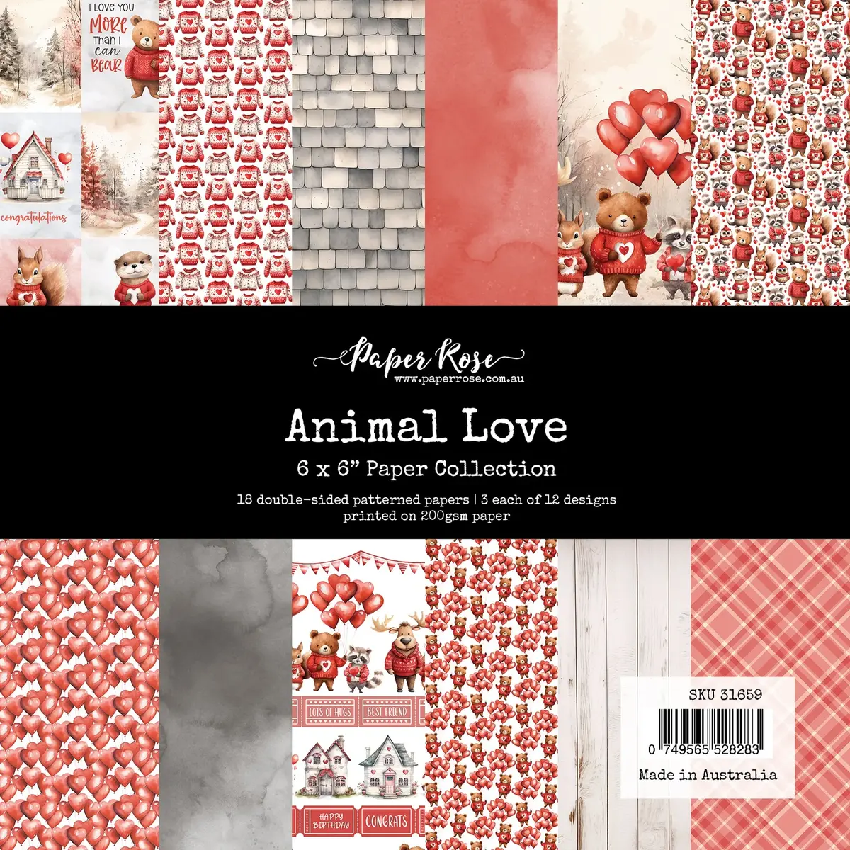 Animal Love 6X6 Paper Collection 31659 1