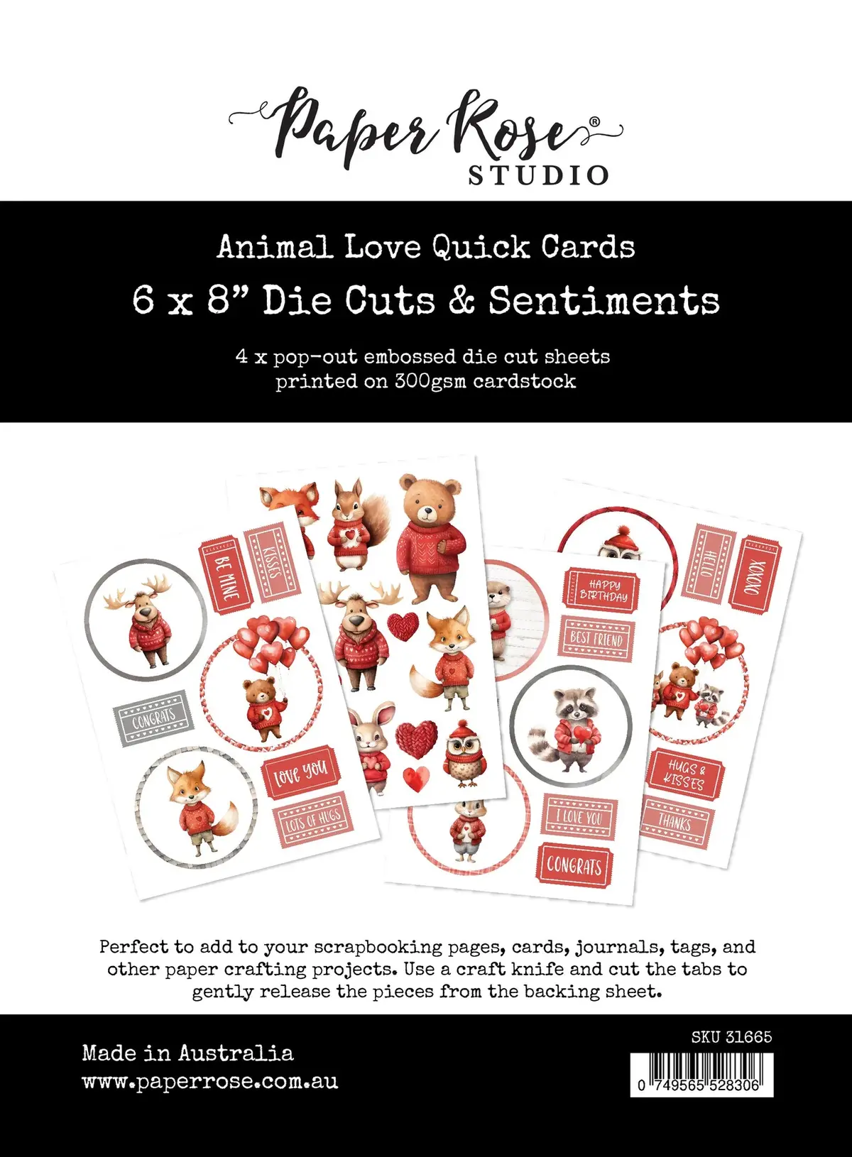 Animal Love 6X8" Die Cuts & Sentiments 31665 1