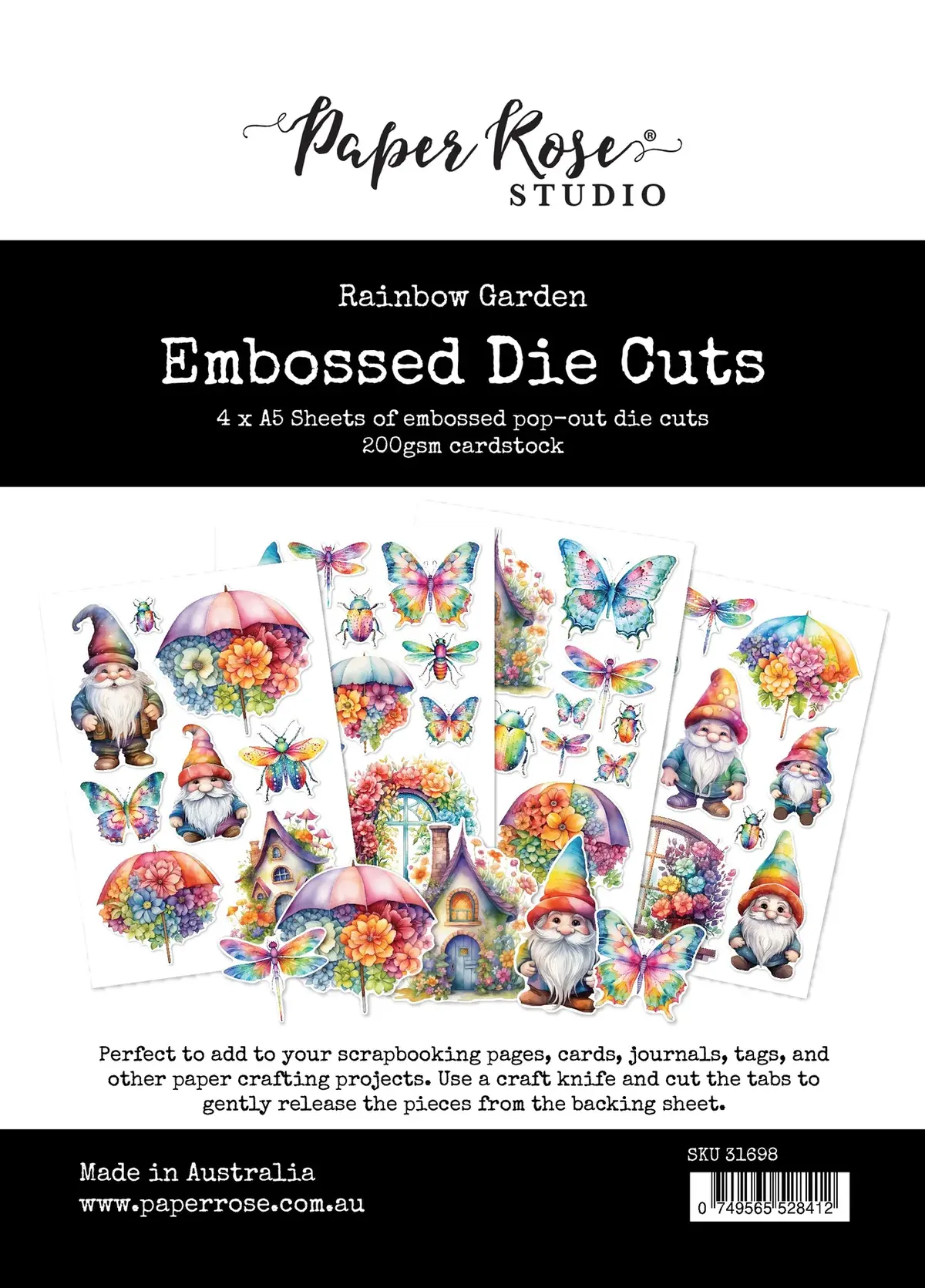 Rainbow Garden Embossed Die Cuts 31698 1