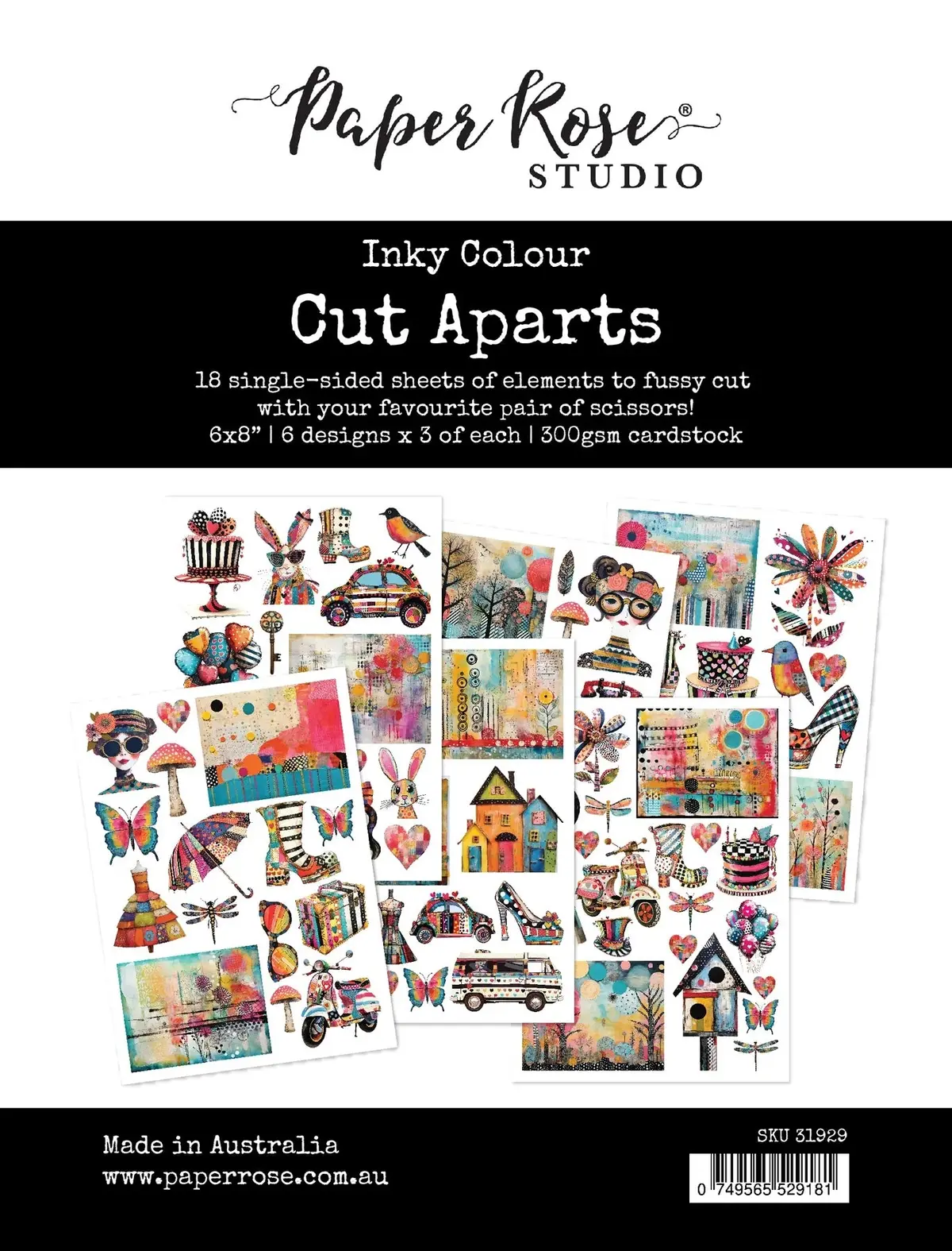 Inky Colour Cut Aparts Paper Pack 31929 1