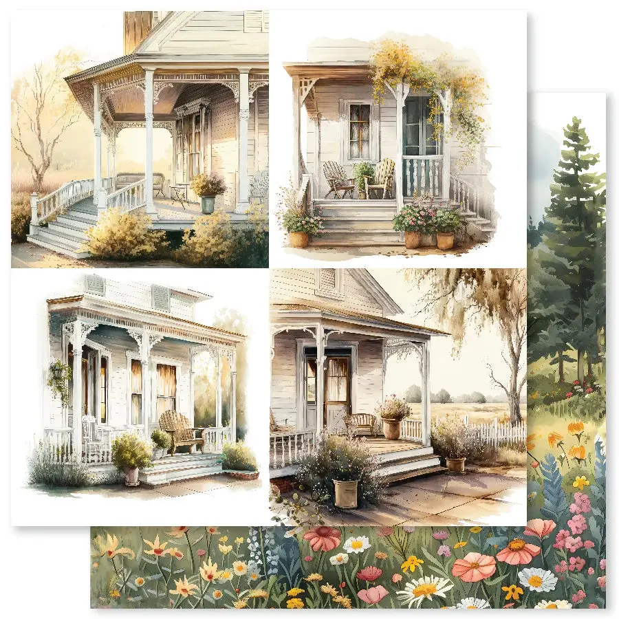 Farmhouse Friends Backgrounds C 12X12 Paper (12Pc Bulk Pack) 32010 1