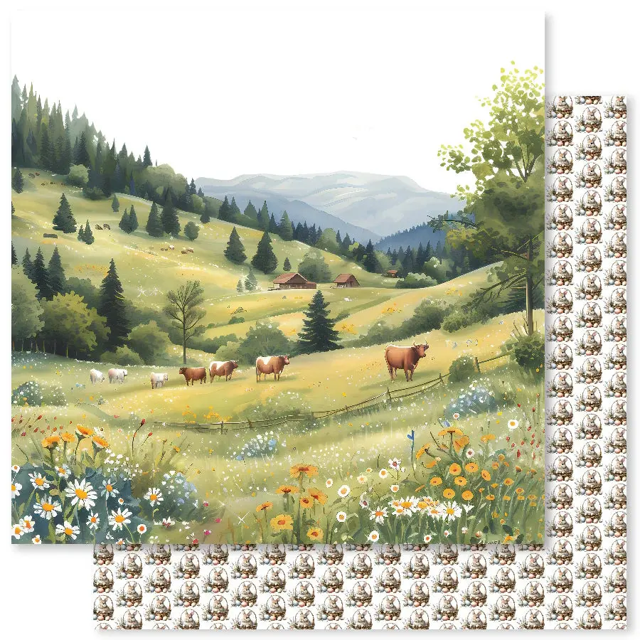 Farmhouse Friends Backgrounds F 12X12 Paper (12Pc Bulk Pack) 32019 1