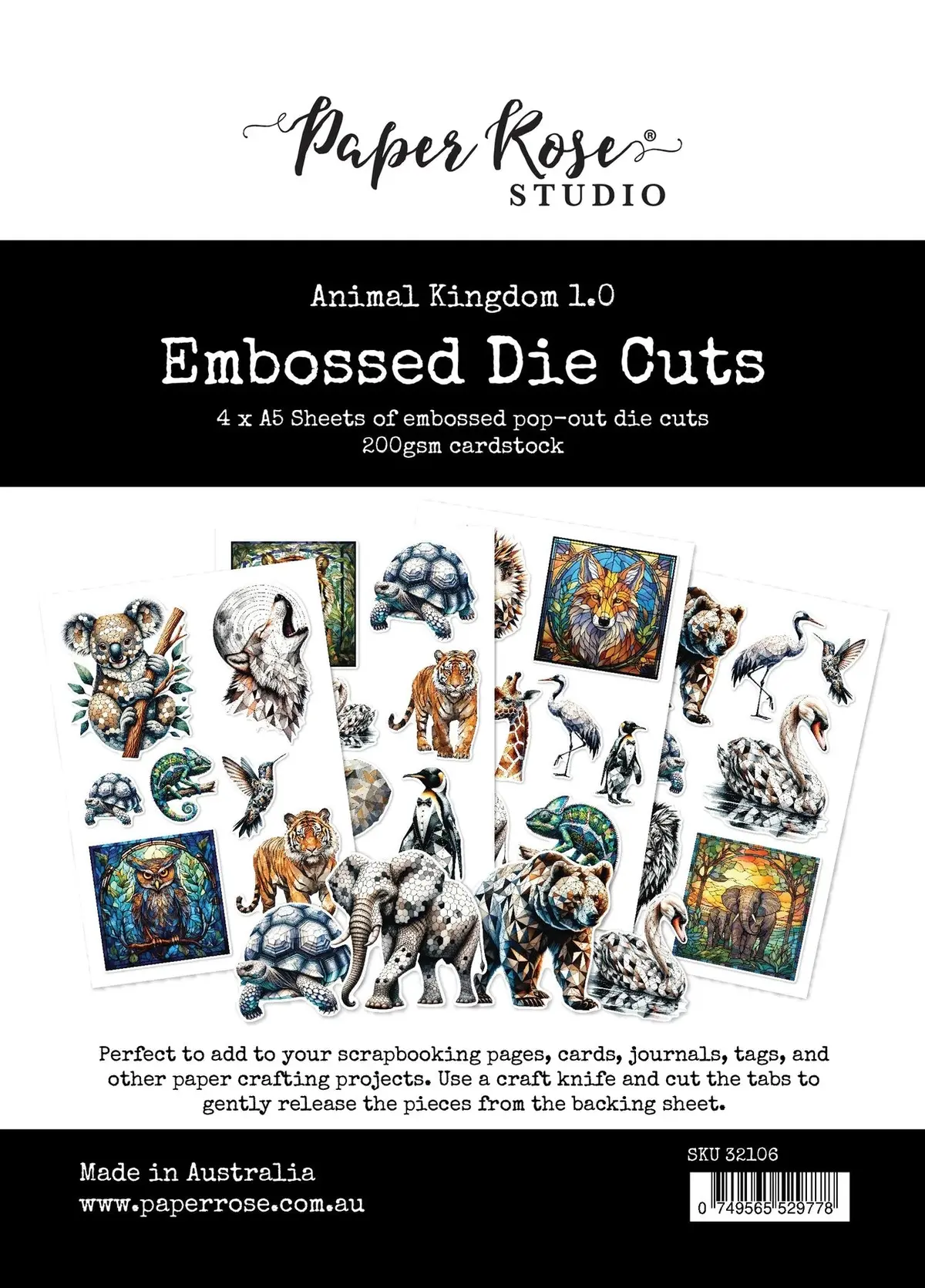 Animal Kingdom 1.0 Embossed Die Cuts 32106 1