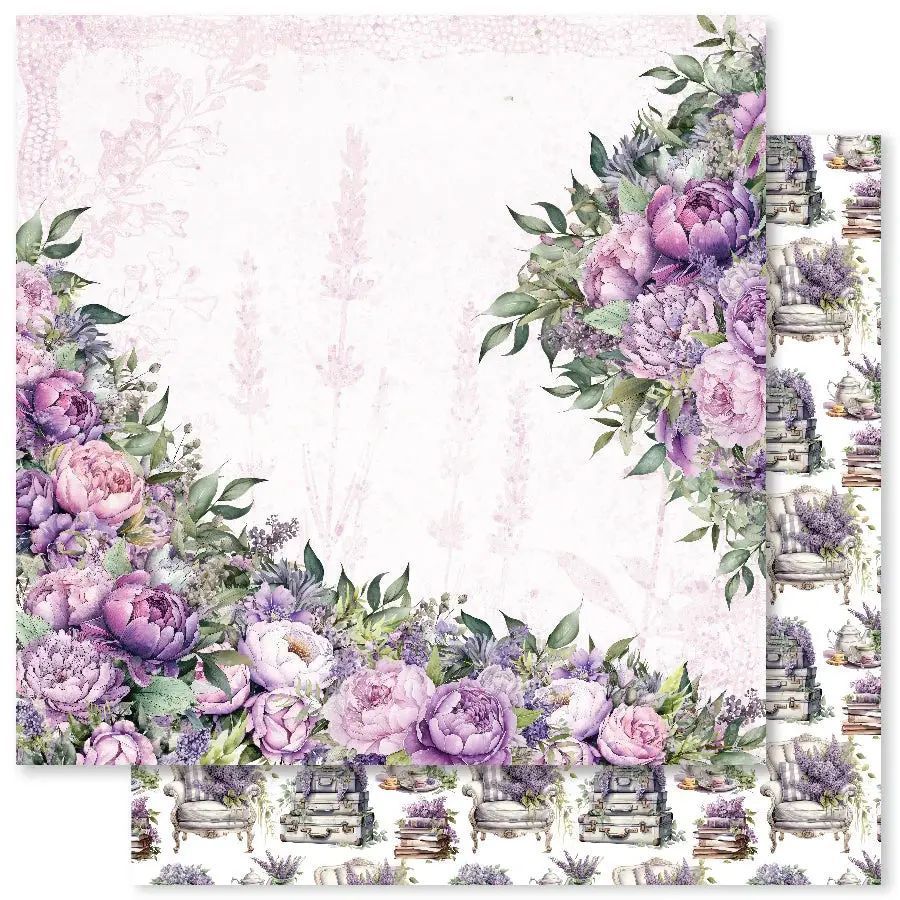 Lavender & Roses B 12X12 Paper (12Pc Bulk Pack) 32169 1