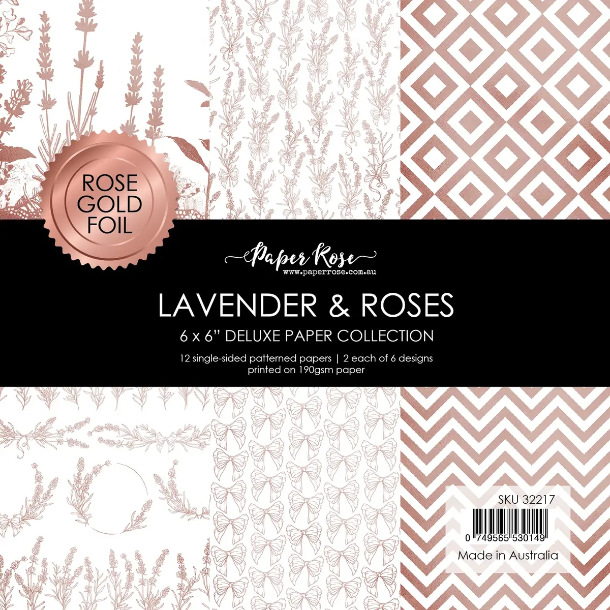 Lavender & Roses - Rose Gold Foil 6X6 Paper Collection 32217 1