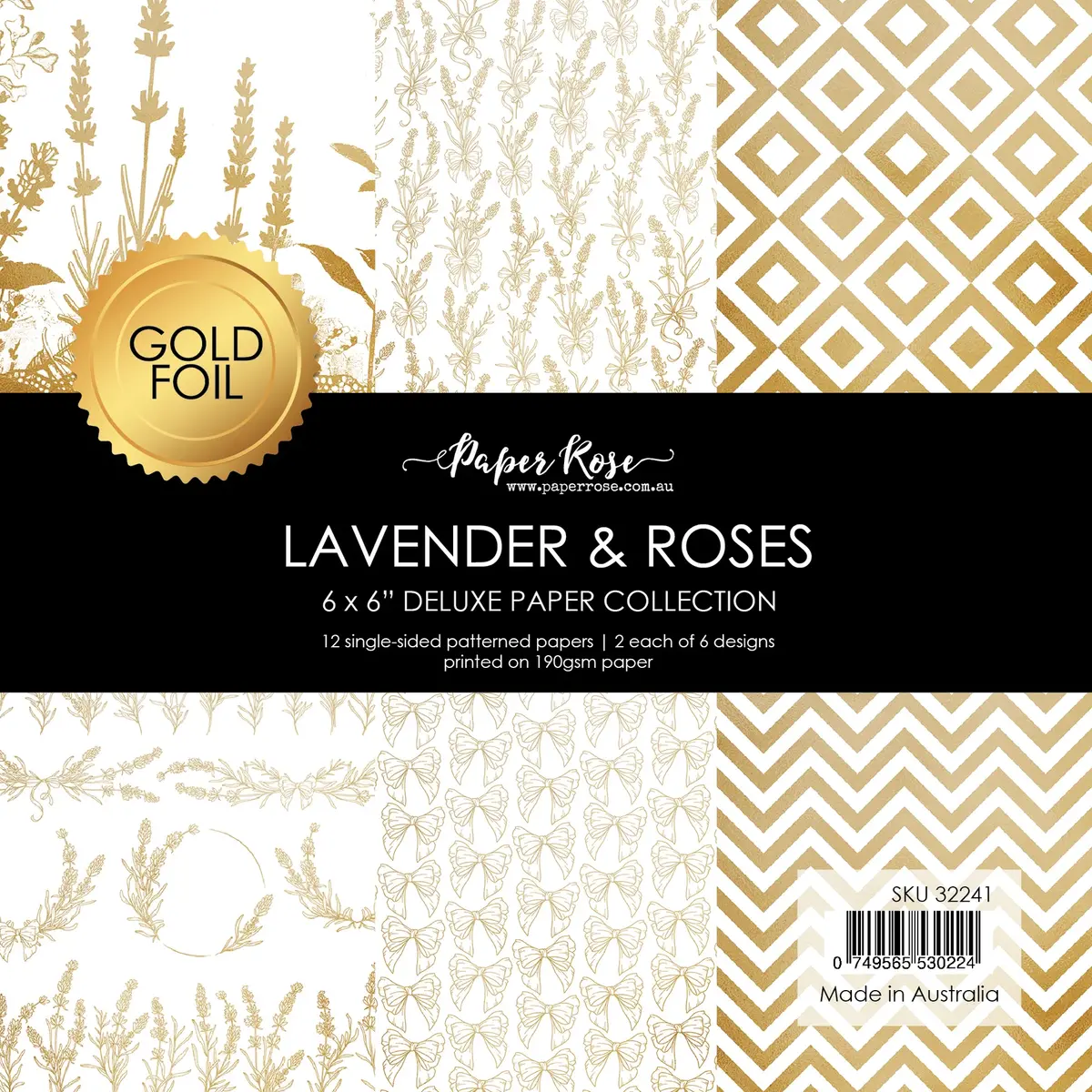Lavender & Roses - Gold Foil 6X6 Paper Collection 32241 1