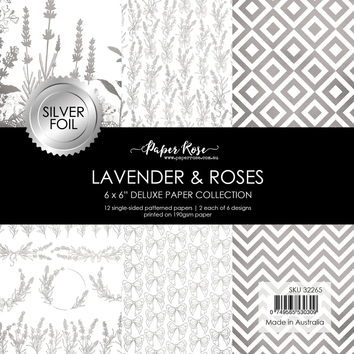 Lavender & Roses - Silver Foil 6X6 Paper Collection 32265 1