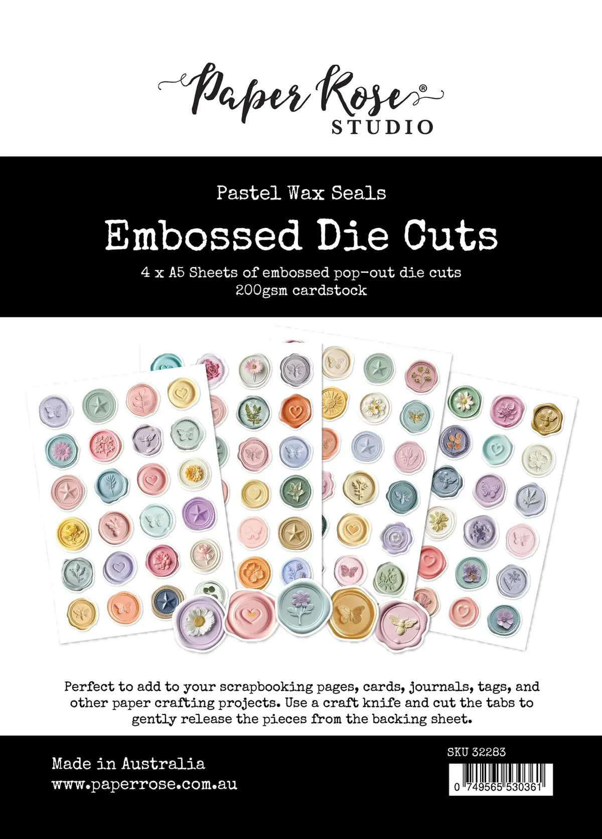 Lavender & Roses Wax Seals Embossed Die Cuts 32283 1