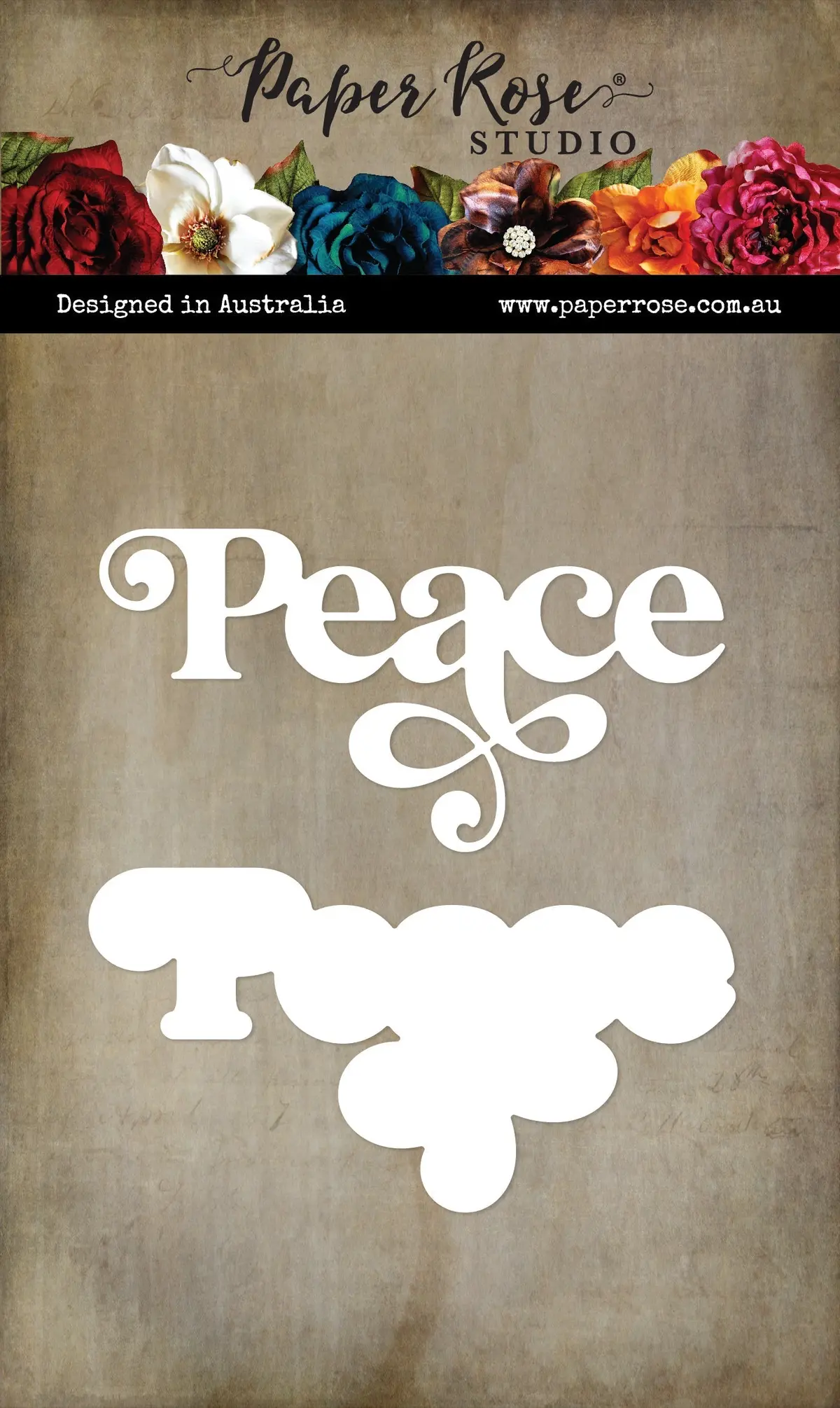 Fancy Script Layered Peace Die 32451 1
