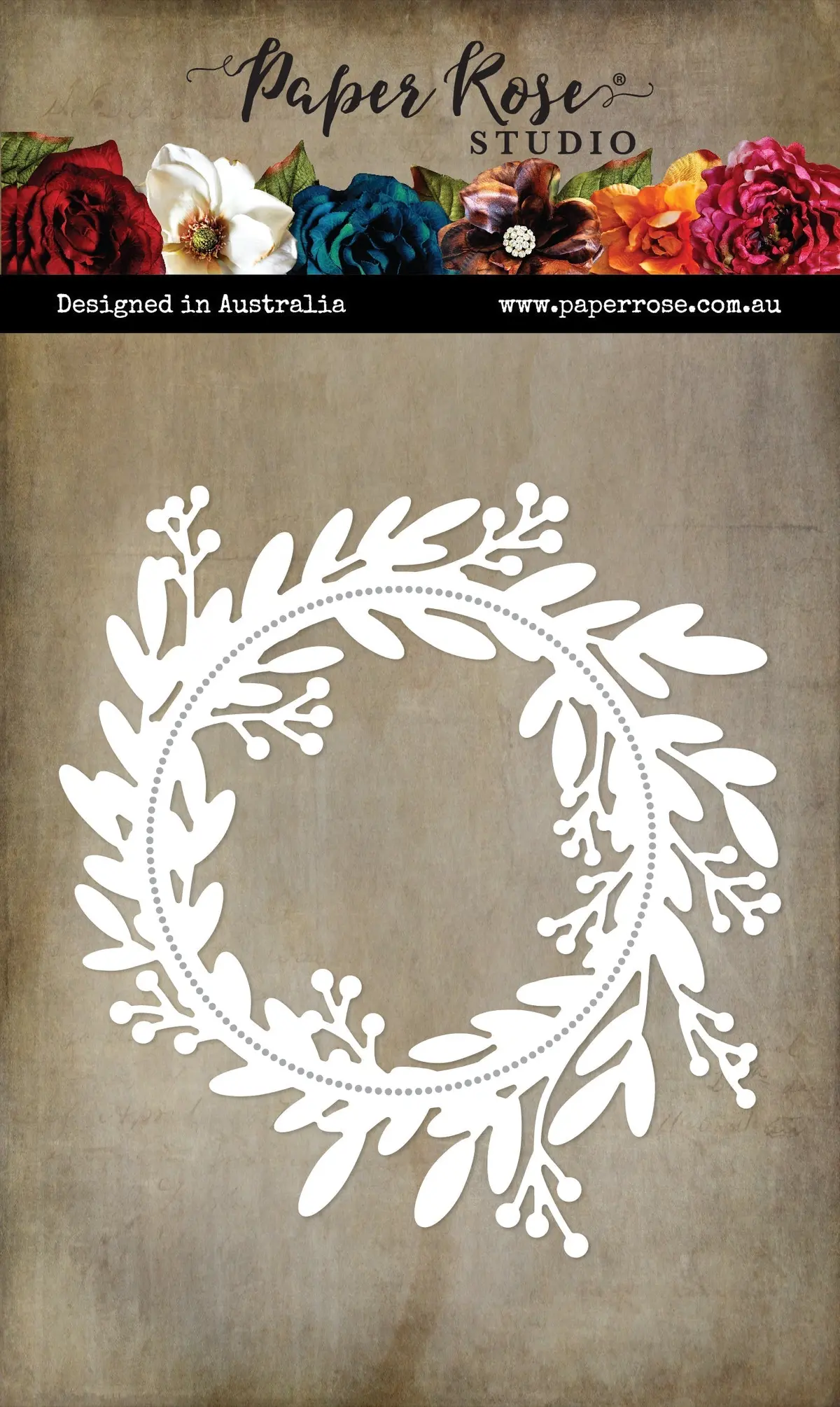 Floral Holly Christmas Wreath Die 32469 1