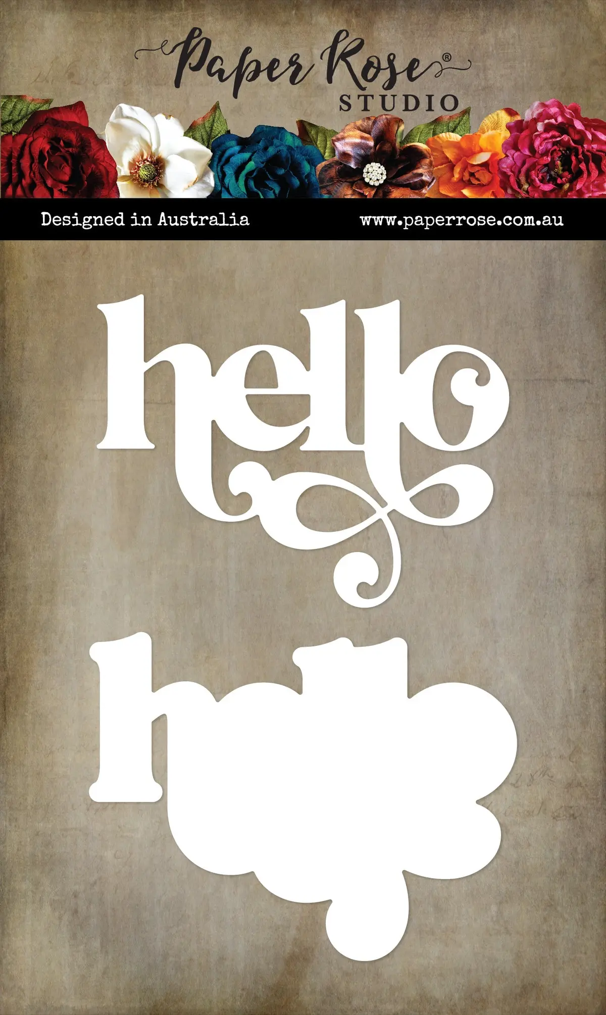 Fancy Script Layered Hello Metal Cutting Die 32478 1
