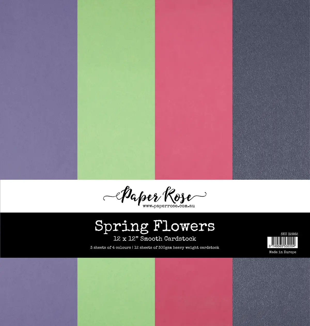 Spring Flowers 12X12 Assorted Smooth Cardstock - 12 Sheets 32862 1