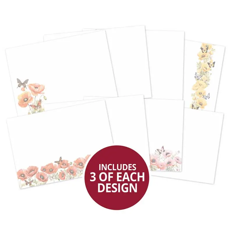 Pretty Poppies Luxury Card Inserts 1