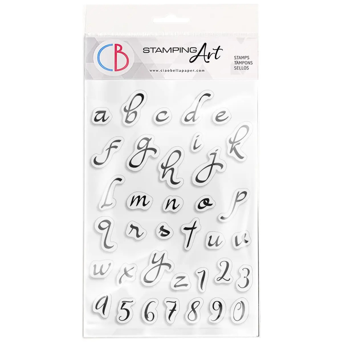 Ciao Bella Clear Stamp Set 4"X6" Moonlight Lowercase Alphabet 1