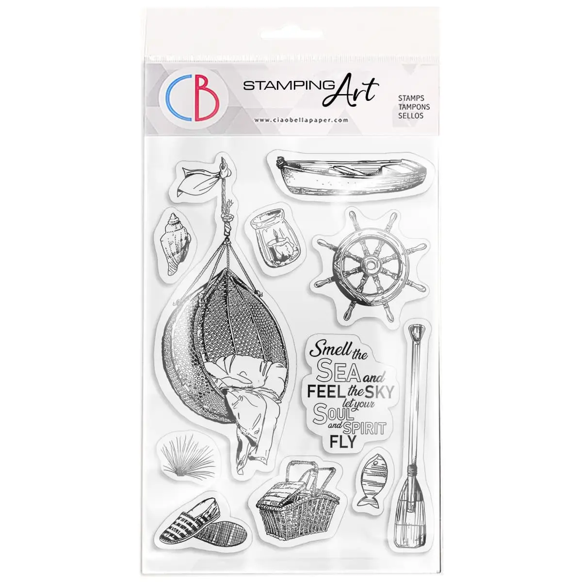 Ciao Bella Clear Stamp Set 4"X6" Let Your Soul Fly 1