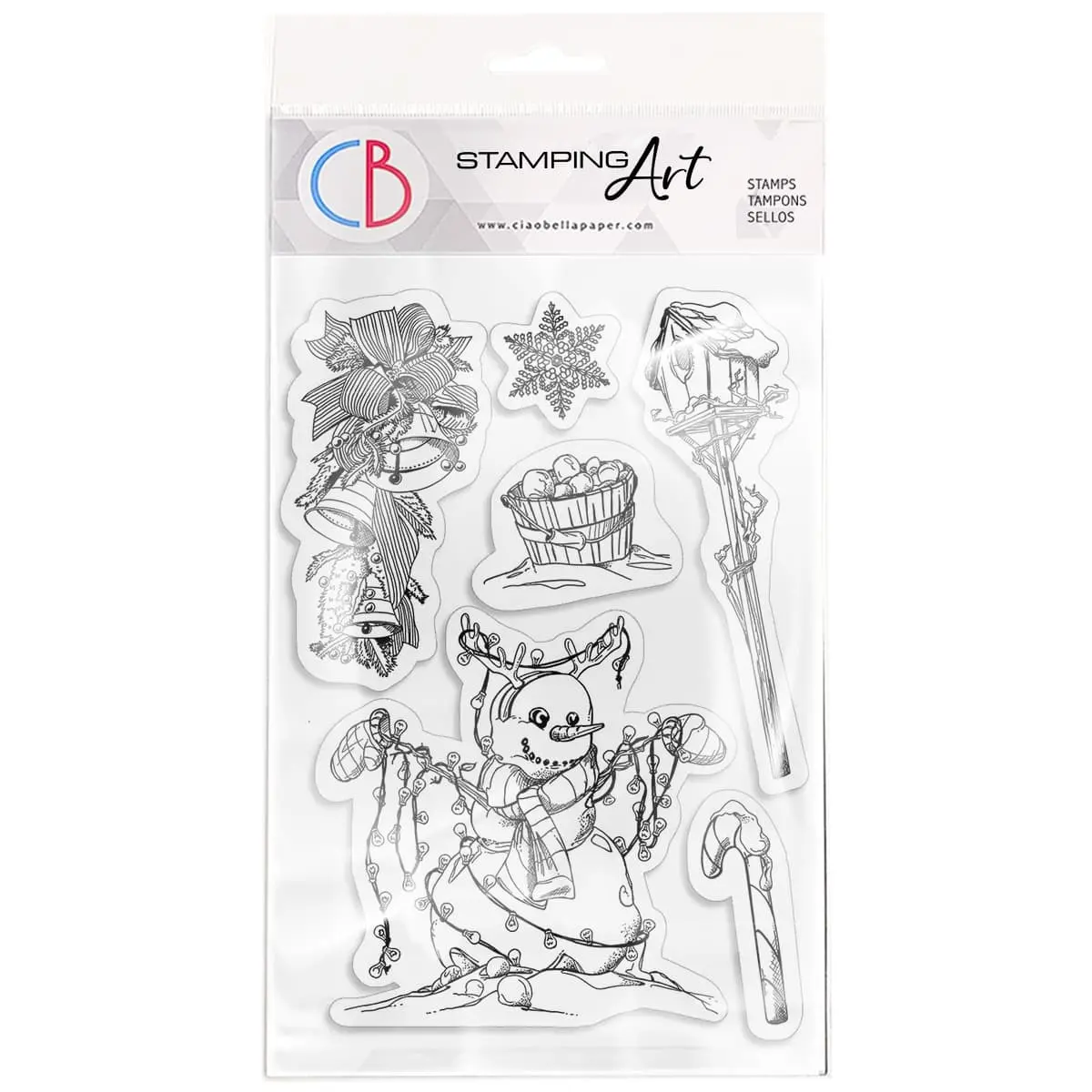 Ciao Bella Clear Stamp Set 4"X6" Winter Lights 1