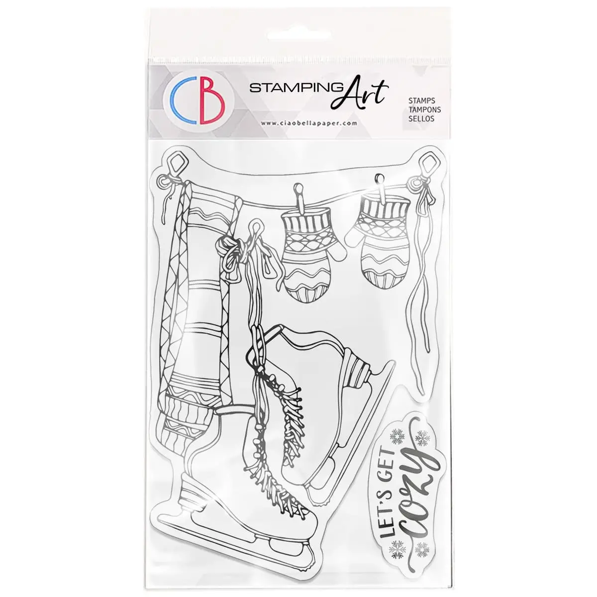 Ciao Bella Clear Stamp Set 4"X6" Let's Get Cozy 1