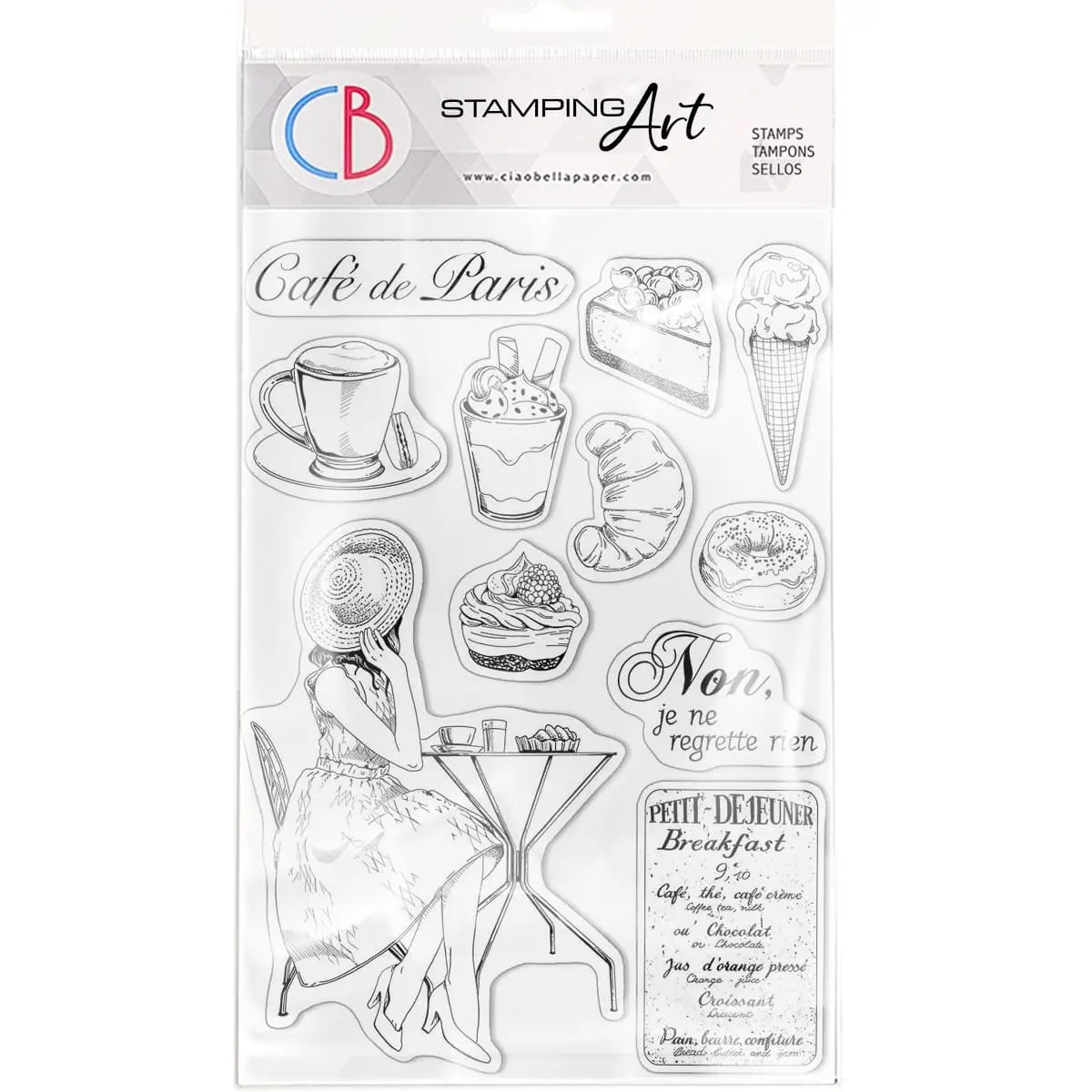 Ciao Bella Clear Stamp Set 6"X8" La Boulangerie 1