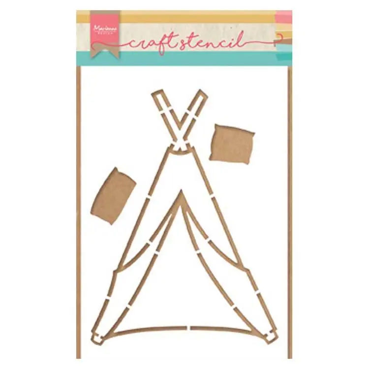 Marianne Design Craft Stencil: Tipi By Marleen 1