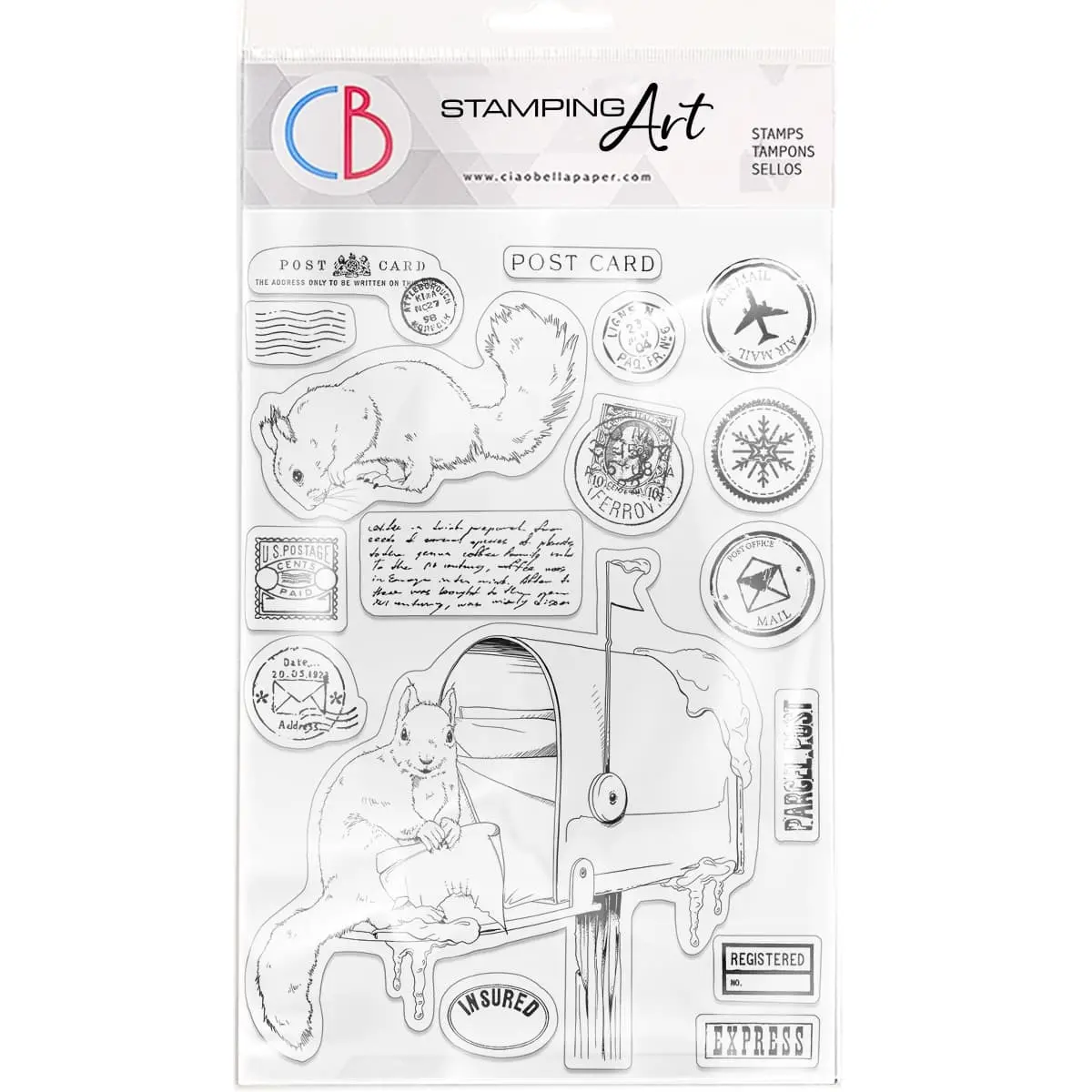 Ciao Bella Clear Stamp Set 6"X8" Mail Box 1