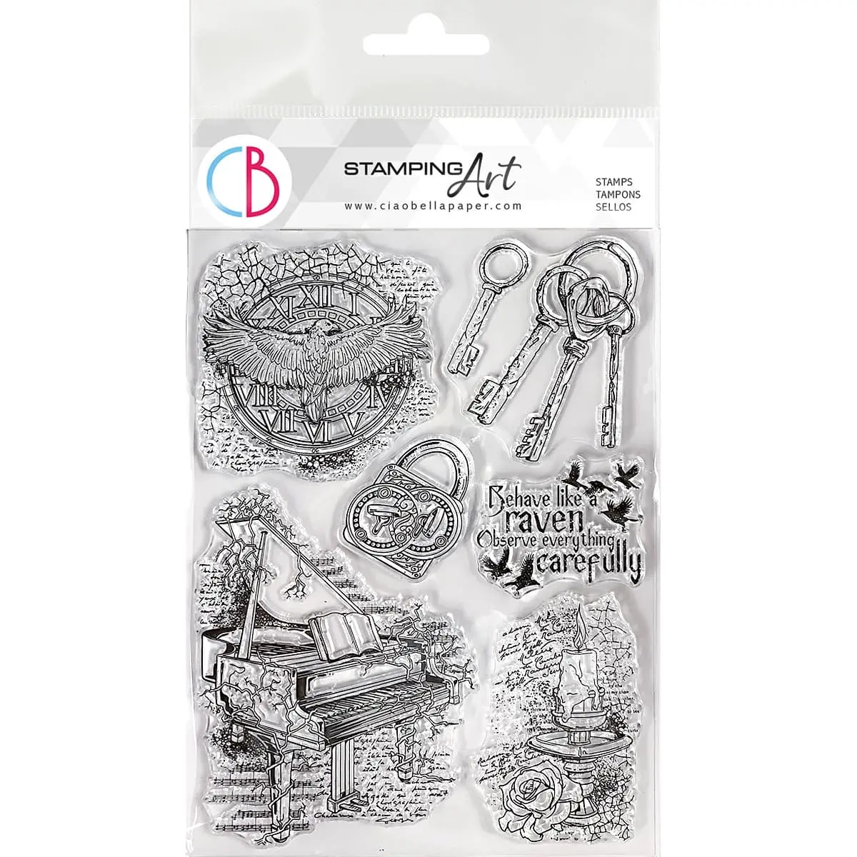 Ciao Bella Clear Stamp Set 6X8 Gothika 1
